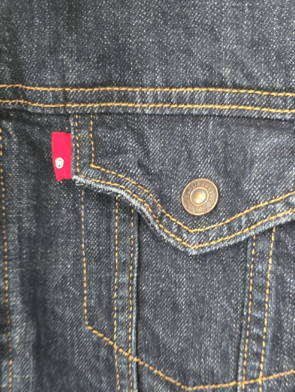 Levi's Dark Blue Denim Sherpa Collar Jacket - Picture 6 of 12